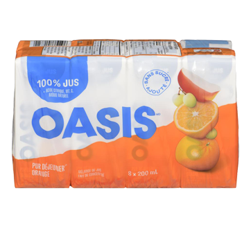 Jus pur déjeuner orange, 8 x 200 ml