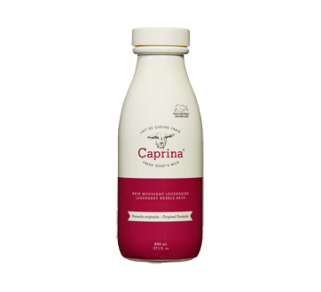 Image du produit Caprina - Lait de bain moussant au lait de chèvre frais, 800 ml, formule originale