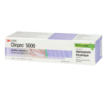 Image 1 du produit Clinpro 5000 - Dentifrice anticarie au fluorure de sodium, 113 g, menthe-vanille