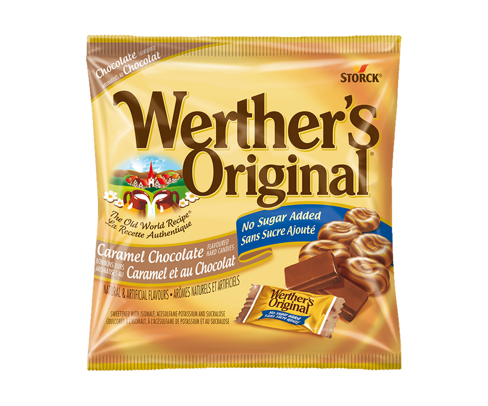 Bonbons durs au caramel au chocolat sans sucre ajouté, 60 g Werther's