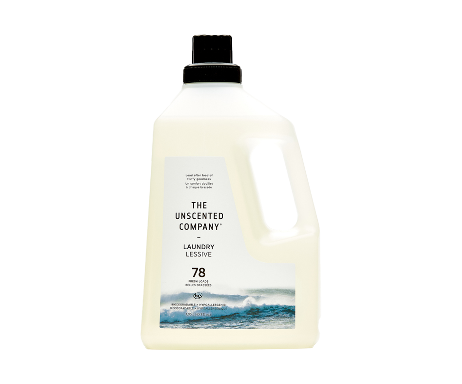 Détergent à lessive liquide, 1,95 L The Unscented Company Détergent