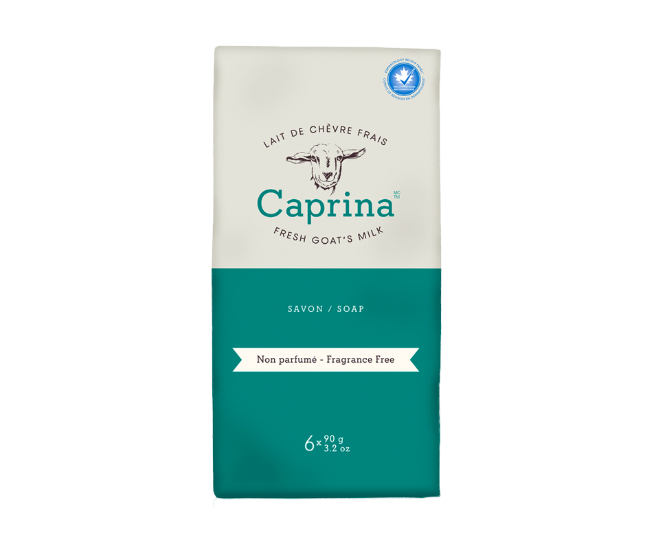 Savon au lait de chèvre frais, non parfumé, 6 x 90 g Caprina Soins personnels Jean Coutu Savon au lait de chèvre frais, non parfumé, 6 x 90 g Caprina Soins personnels Jean Coutu