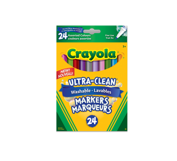 Marqueurs pointe fine lavables, 24 unités – Crayola : Crayons de couleur