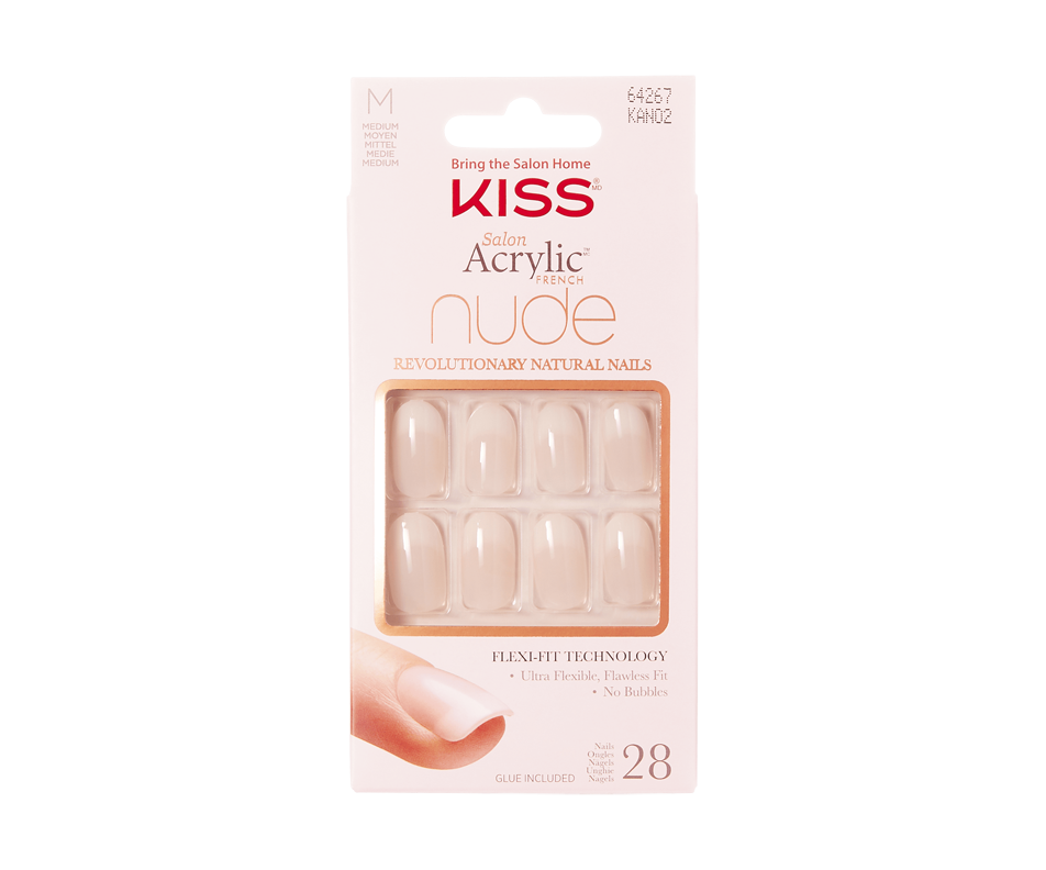 4. KISS Salon Acrylic Nude Nails - French Design - wide 1