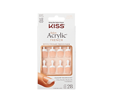 Ongles Salon Acrylic French, 28 unités