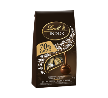 Lindor 70% cacao truffes au chocolat extra noir, 150 g