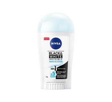 Image du produit Nivea - Invisible for Black & White antisudorifique/déodorant en baton, 43 g, White Blossom