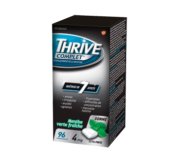 Image du produit Thrive - Complet gomme de remplacement de la nicotine extra forte , 96 unités, menthe verte fraîche