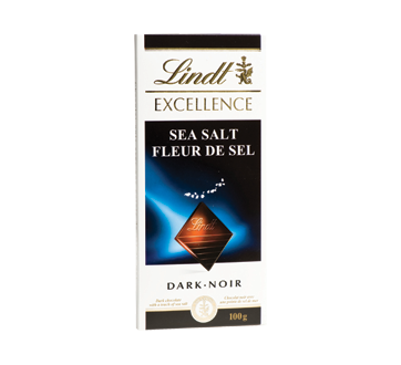 Lindt Excellence chocolat noir, 100 g, fleur de sel