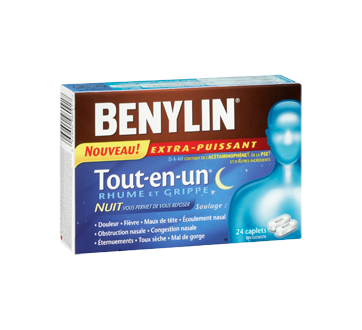 Image 2 du produit Benylin - BenylinTout-en-Un Rhume et Grippe extra-puissant formule nuit, 24 unités