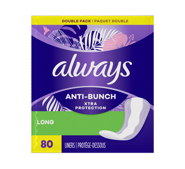 Anti-Bunch Xtra Protection protège-dessous quotidiens long, 80 unités