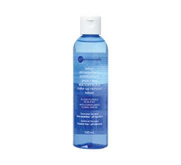 Image du produit Personnelle Cosmétiques - Lotion démaquillante hydrofuge pour les yeux à l'eau florale de bleuet, 100 ml