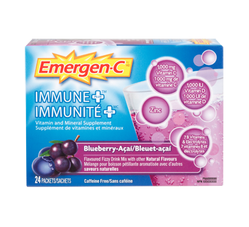 Image du produit Emergen-C - Emergen-C immunité plus, 24 unités, bleuet açai