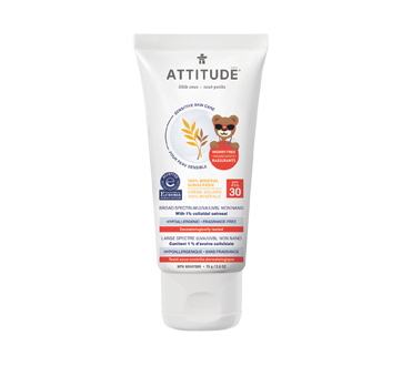 Image 2 du produit Attitude - Crème solaire peau sensible FPS 30, 75 g, sans parfum
