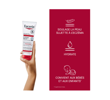 Image 2 du produit Eucerin - Eczema Relief crème hydratante quotidienne pour visage et corps pour peau sujette à l'eczéma, 226 g