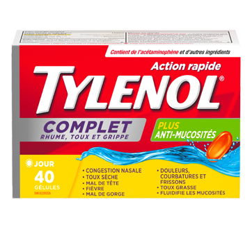 Image 1 du produit Tylenol - Tylenol Complet Rhume, Toux et Grippe, 40 unités