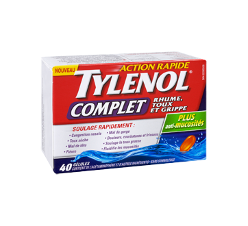 Image 2 du produit Tylenol - Tylenol Complet Rhume, Toux et Grippe, 40 unités