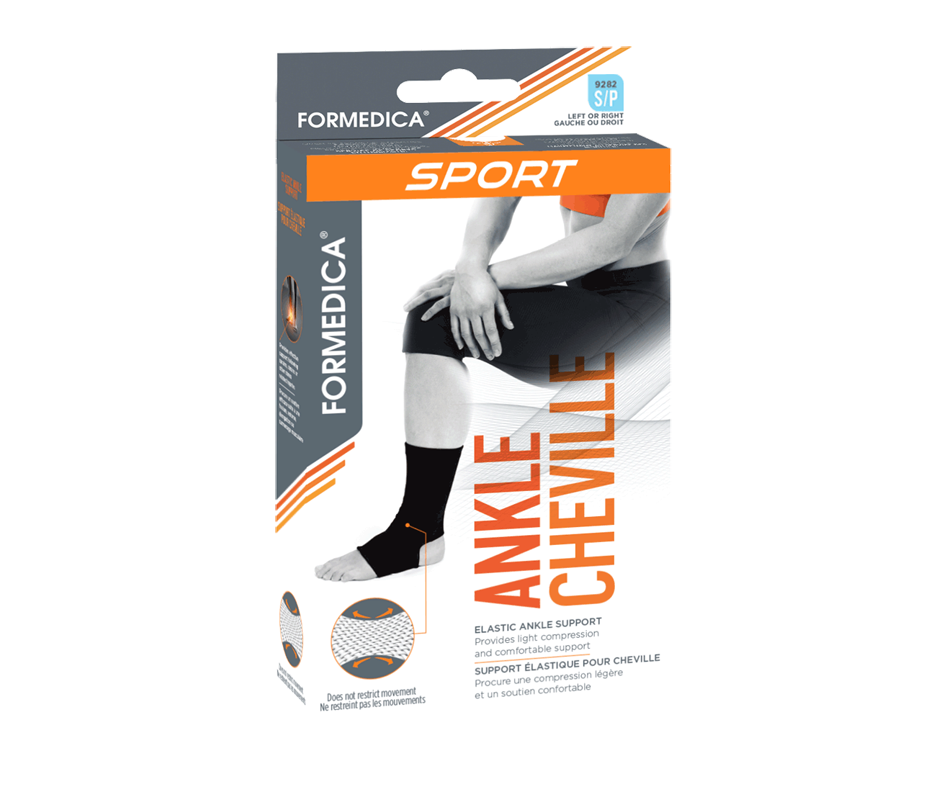 Soutien élastique pour cheville, 1 unité, petit noir Formedica