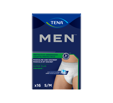 Men culottes protectrices pour incontinence, 16 unités, petit/moyen