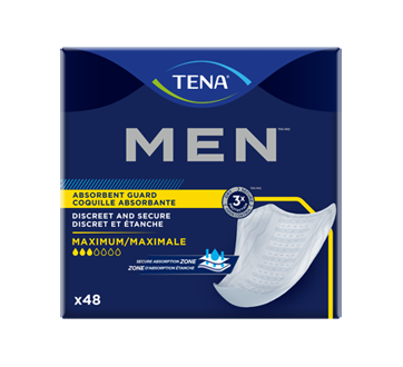 Coquilles absorbantes pour hommes contre l'incontinence absorption moyenne, 48 unités