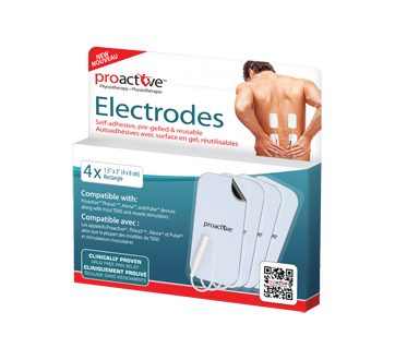 Électrodes autoadhésives, 4 cm x 8 cm, rectangulaire