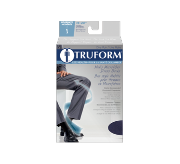 Bas de contention 15-20 mmhg, bas pour homme, grand, marine – Truform : Bas  de soutien homme