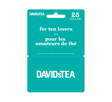 Carte-cadeau David's Tea de 25 $, 1 unité