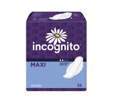 Maxi serviettes à rebords, 36 unités, régulières