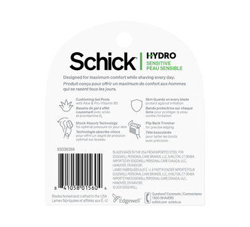 Image 2 du produit Schick - Hydro cartouches de lames pour hommes pour peaux sensibles, 4 unités