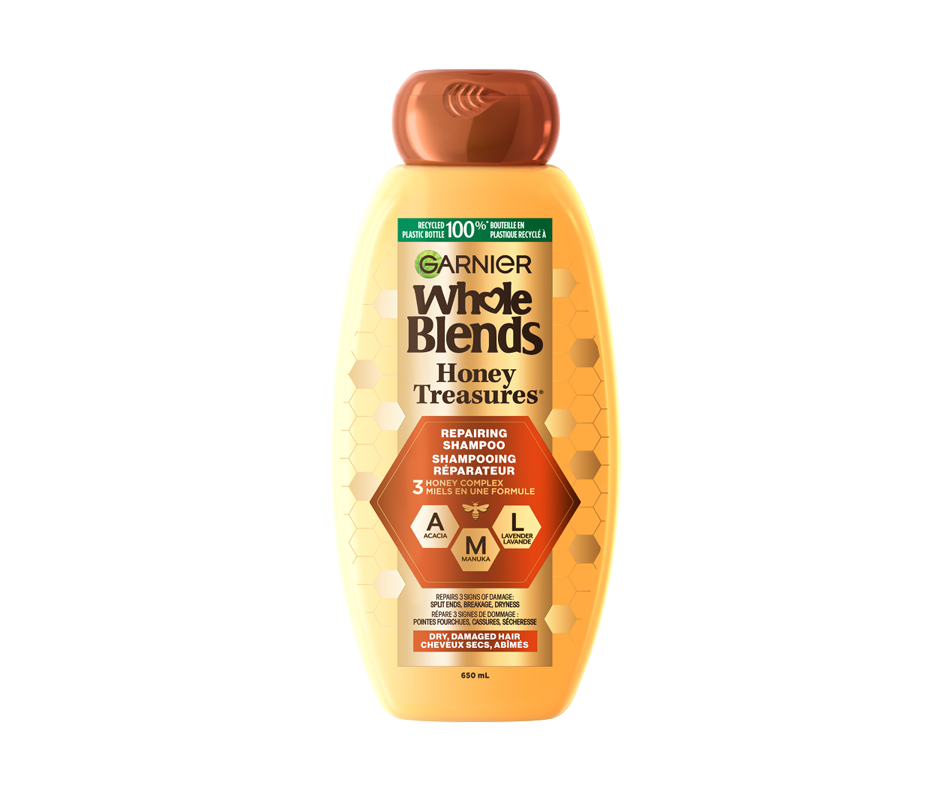 Whole Blends Trésors de miel shampooing réparateur, 650 ml Garnier