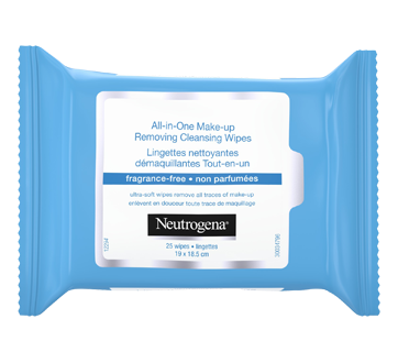 Image du produit Neutrogena - Lingettes nettoyantes démaquillantes tout-en-un, 25 unités, non parfumées