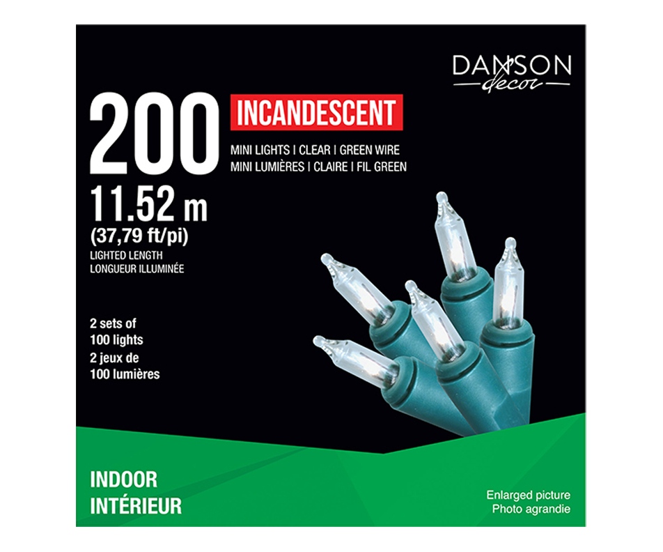 Mini lumières, claire, 200 unités Danson Décor Ampoule électrique