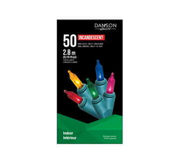 Image du produit Danson Décor - Jeu de 50 mini lumières incandescentes, Multicolore, 50 unités