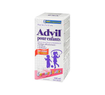 Image 1 du produit Advil - Advil suspension pour enfants sans colorant, 100 ml, gomme à bulles
