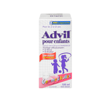 Image 3 du produit Advil - Advil suspension pour enfants sans colorant, 100 ml, gomme à bulles