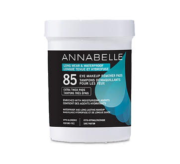 Tampons démaquillants maquillage longue tenue & hydrofuge, 85 unités