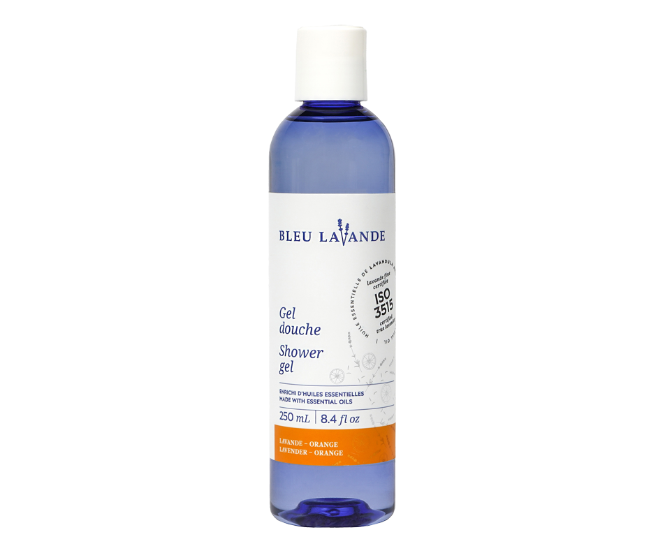 Gel douche, 250 ml, lavande et orange Bleu Lavande Gel douche et