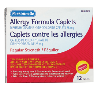 Caplets contre les allergies régulier
