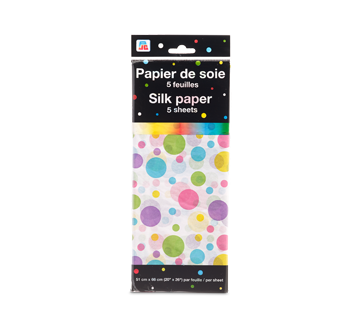 Image du produit PJC - Papier de soie, 5 feuilles, motif de bulles