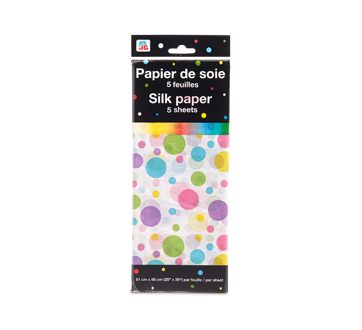 Papier de soie, 5 feuilles, motif de bulles