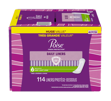 Liners protège-dessous pour incontinence, 114 unités, absorption très légère, longs
