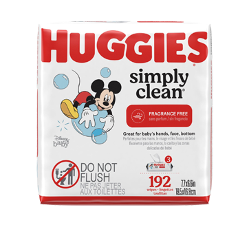 Image 3 du produit Huggies - Simply Clean lingettes pour bébés, non parfumées, 192 unités