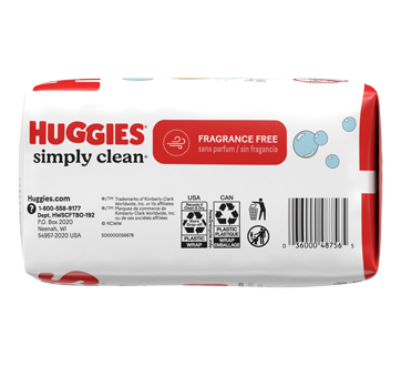 Image 4 du produit Huggies - Simply Clean lingettes pour bébés, non parfumées, 192 unités