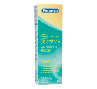 Crème antidémangeaison contre l'eczéma avec hydrocortisone 1 % USP, 28 g