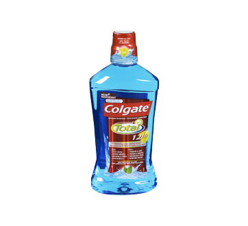 Colgate Total 12 Heures rince-bouche, 1 L, explosion de menthe poivrée