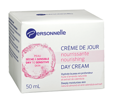 Crème de jour nourrissante, peau sèche à sensible, 50 ml – Personnelle :  Hydratant