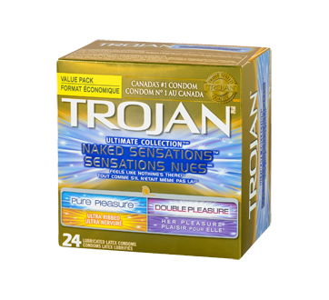 Image 3 du produit Trojan - Sensations Nues Ultimate Collection condoms lubrifiés, 24 unités