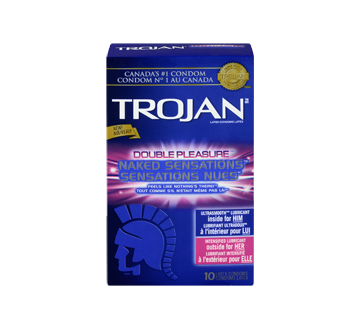 Sensations Nues Double Pleasure condoms lubrifiés, 10 unités
