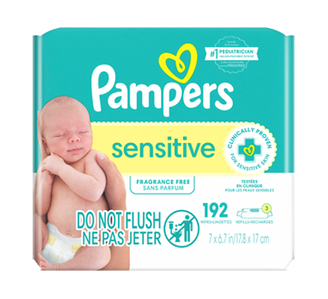 Lingettes Sensitive 192 Unites Format Voyage Pampers Lingette Humide Jean Coutu