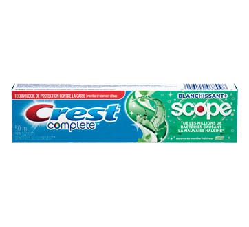 Image 1 du produit Crest - Complet Blanchissant avec Scope dentifrice, 50 ml, menthe fraîcheur